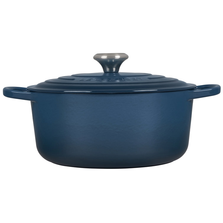 Le Creuset Deep Teal Signature Cast Iron Round Dutch Oven with Lid & Reviews Wayfair